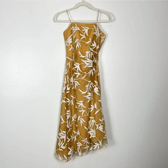 knee length dresses for ladies Lia Floral Midi Dress in Rust main image 1
